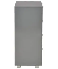 vidaXL Sideboard High Gloss Grey 60x35x76 cm Chipboard