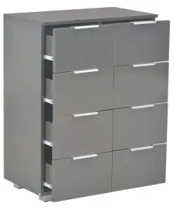 vidaXL Sideboard High Gloss Grey 60x35x76 cm Chipboard