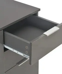 vidaXL Sideboard High Gloss Grey 71x35x76 cm Chipboard