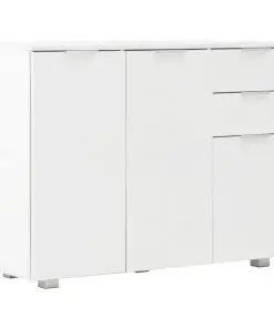 vidaXL Sideboard High Gloss White 107x35x76 cm