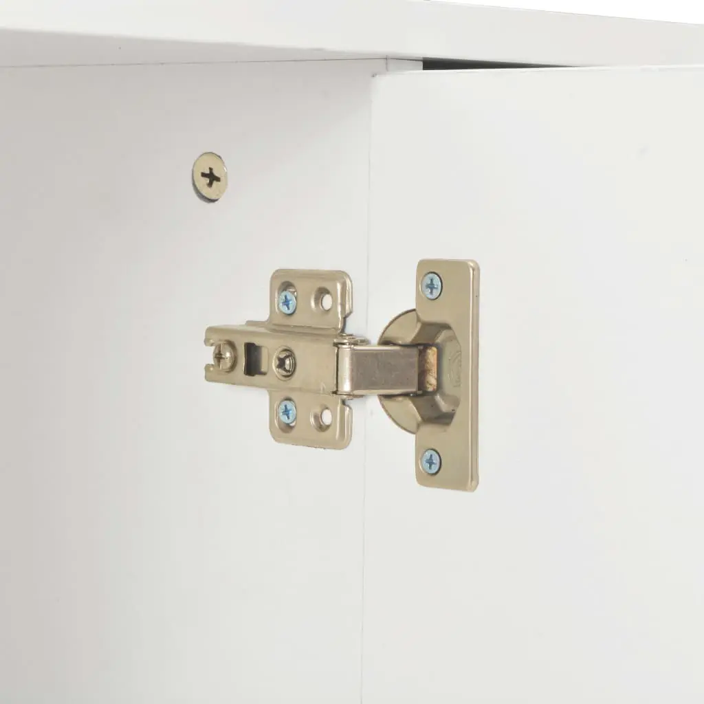 vidaXL Sideboard High Gloss White 107x35x76 cm