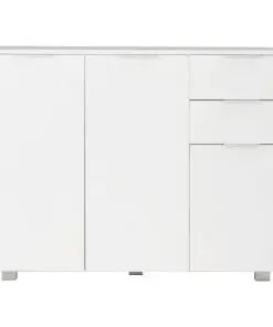 vidaXL Sideboard High Gloss White 107x35x76 cm