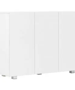 vidaXL Sideboard High Gloss White 107x35x76 cm