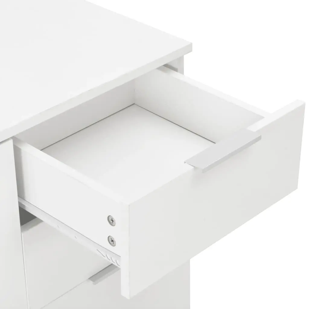 vidaXL Sideboard High Gloss White 107x35x76 cm