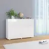 vidaXL Sideboard High Gloss White 107x35x76 cm
