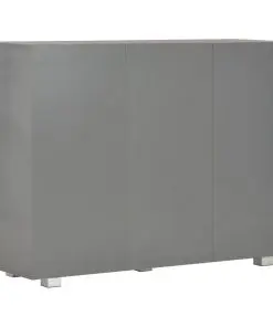 vidaXL Sideboard High Gloss Grey 107x35x76 cm