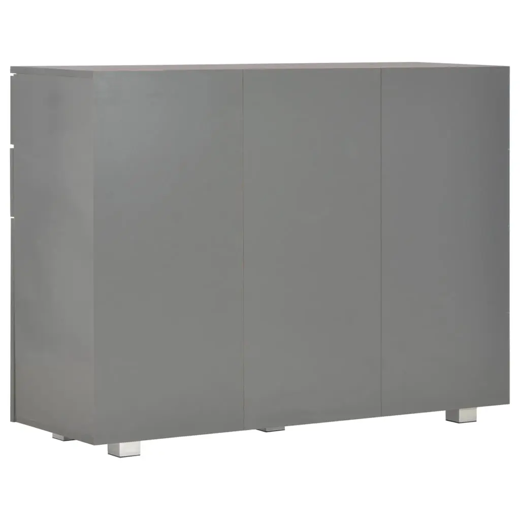 vidaXL Sideboard High Gloss Grey 107x35x76 cm