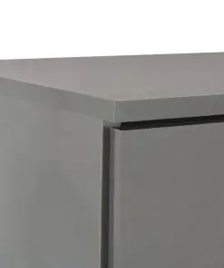 vidaXL Sideboard High Gloss Grey 107x35x76 cm