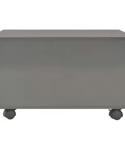 vidaXL Coffee Table High Gloss Grey 60x60x35 cm Chipboard