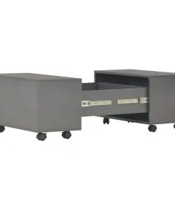 vidaXL Coffee Table High Gloss Grey 60x60x35 cm Chipboard