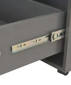 vidaXL Coffee Table High Gloss Grey 60x60x35 cm Chipboard