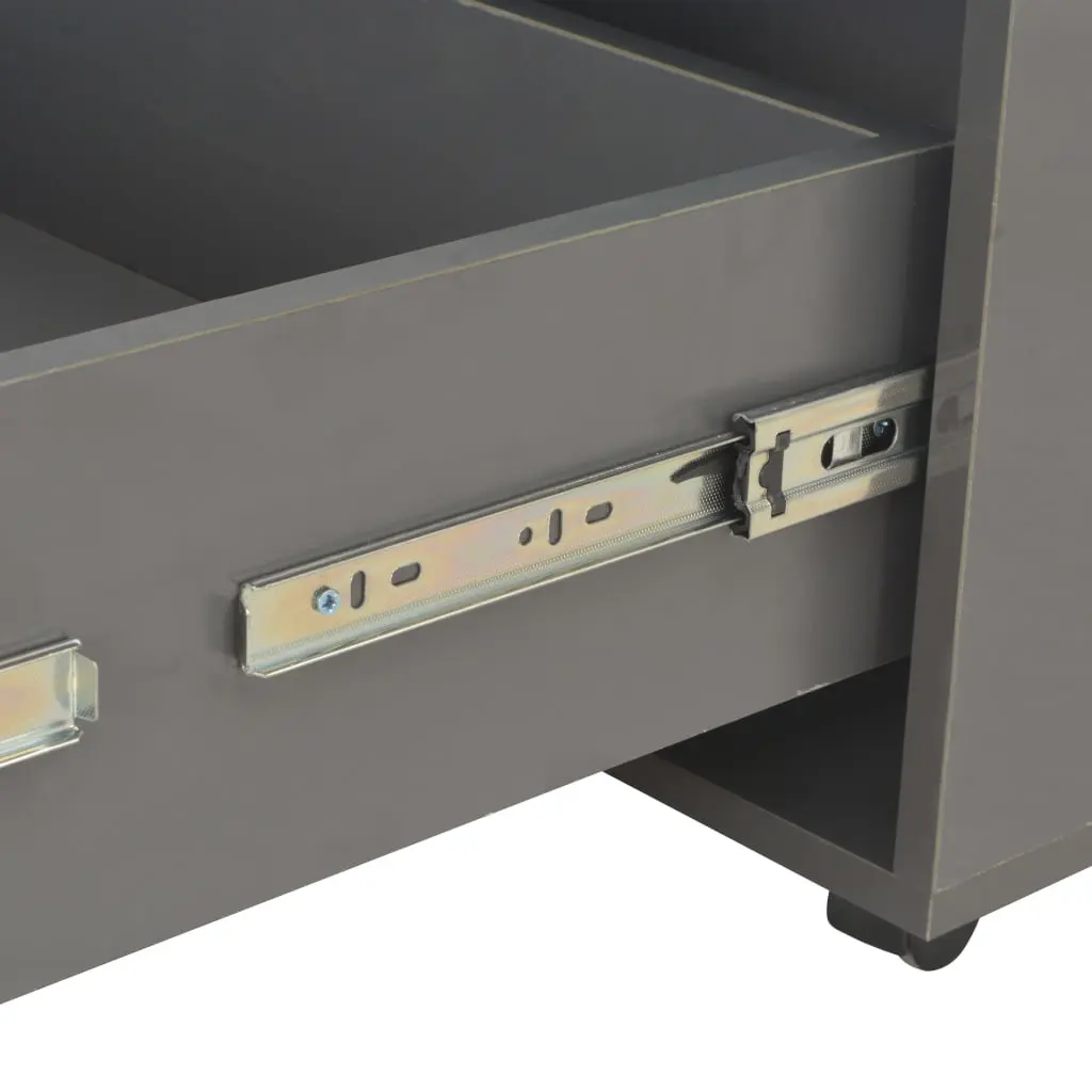 vidaXL Coffee Table High Gloss Grey 60x60x35 cm Chipboard