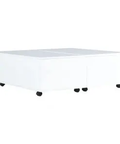 vidaXL Coffee Table High Gloss White 100x100x35 cm
