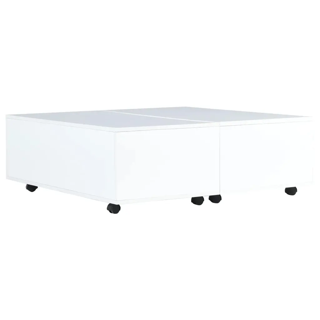 vidaXL Coffee Table High Gloss White 100x100x35 cm