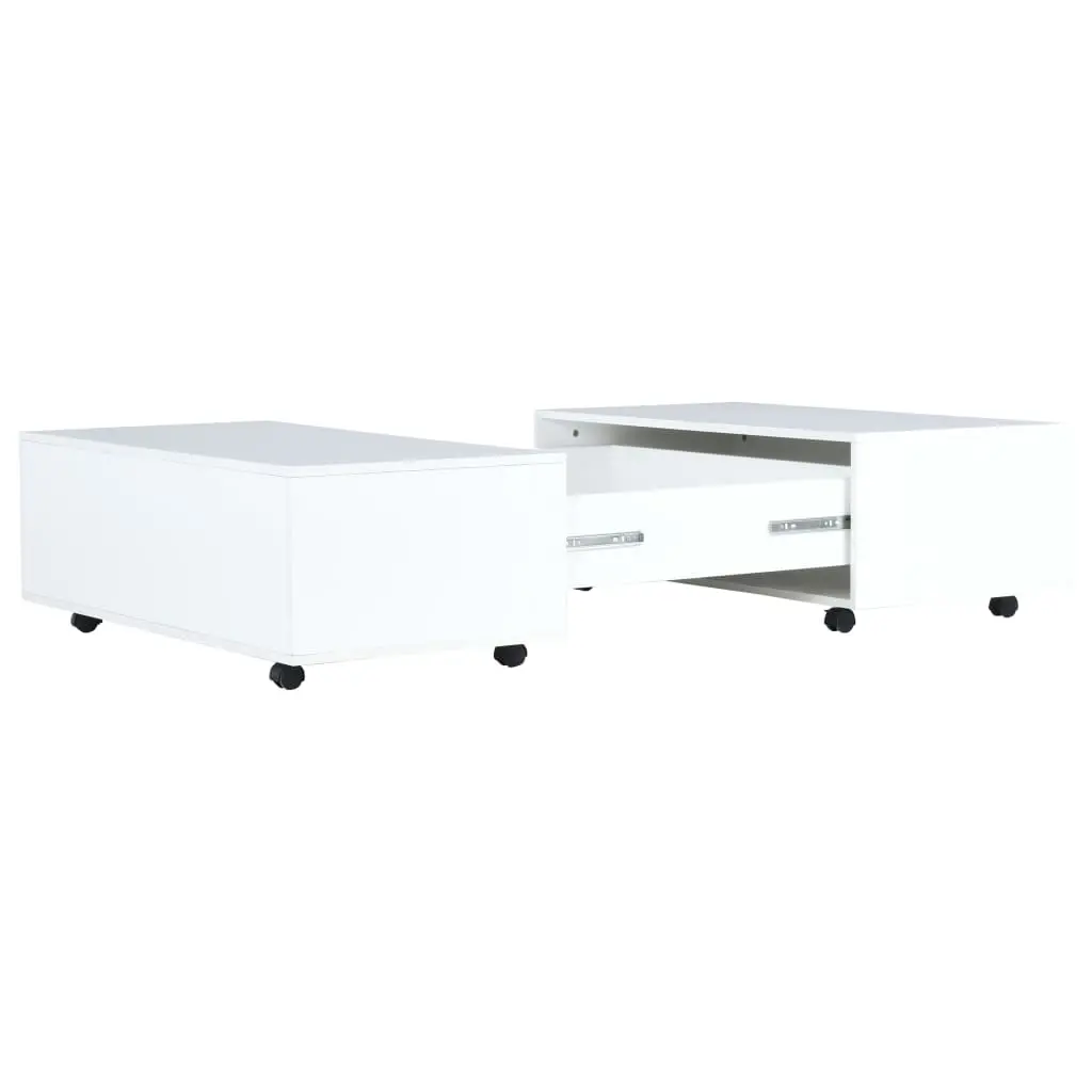 vidaXL Coffee Table High Gloss White 100x100x35 cm