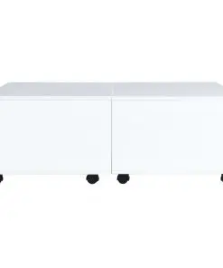vidaXL Coffee Table High Gloss White 100x100x35 cm