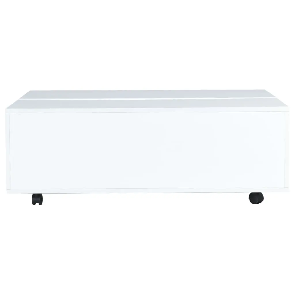 vidaXL Coffee Table High Gloss White 100x100x35 cm