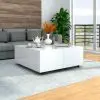 vidaXL Coffee Table High Gloss White 100x100x35 cm vidaXL Coffee Table High Gloss White 100x100x35 cm