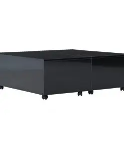 vidaXL Coffee Table High Gloss Black 100x100x35 cm