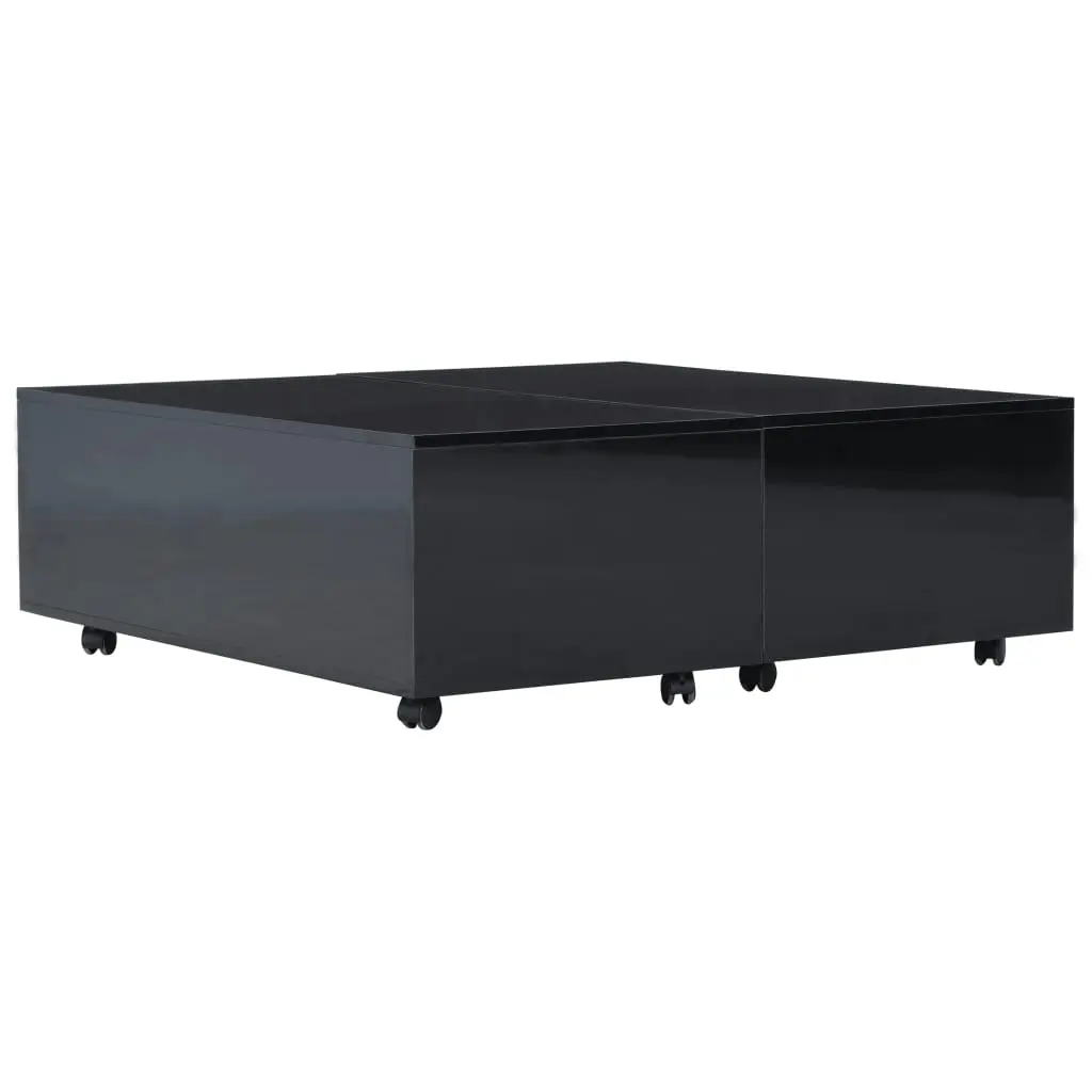 vidaXL Coffee Table High Gloss Black 100x100x35 cm