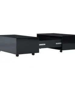 vidaXL Coffee Table High Gloss Black 100x100x35 cm
