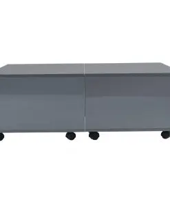 vidaXL Coffee Table High Gloss Grey 100x100x35 cm