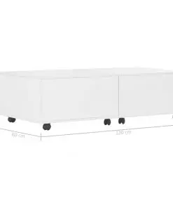 vidaXL Coffee Table High Gloss White 120x60x35 cm