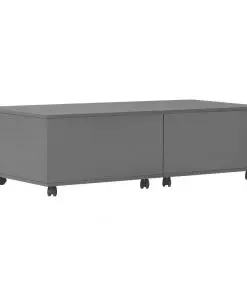 vidaXL Coffee Table High Gloss Grey 120x60x35 cm