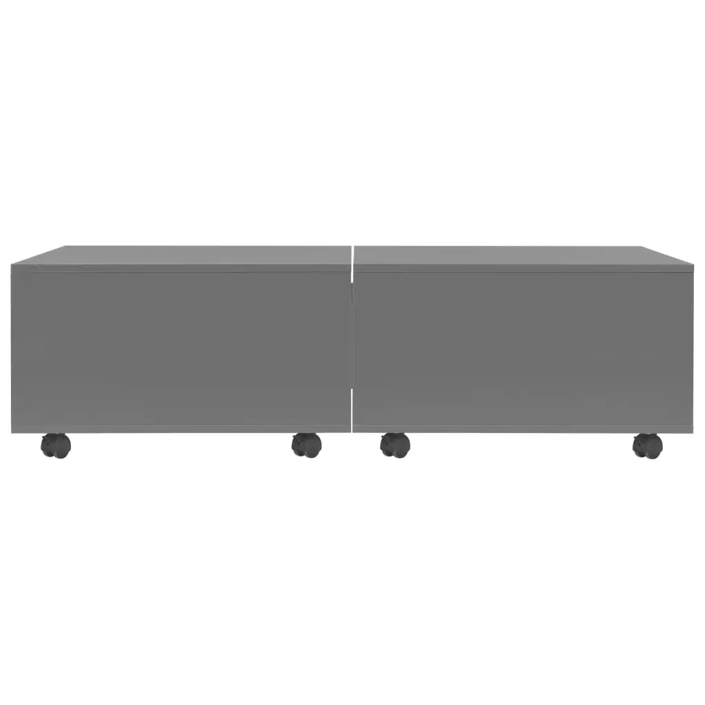 vidaXL Coffee Table High Gloss Grey 120x60x35 cm