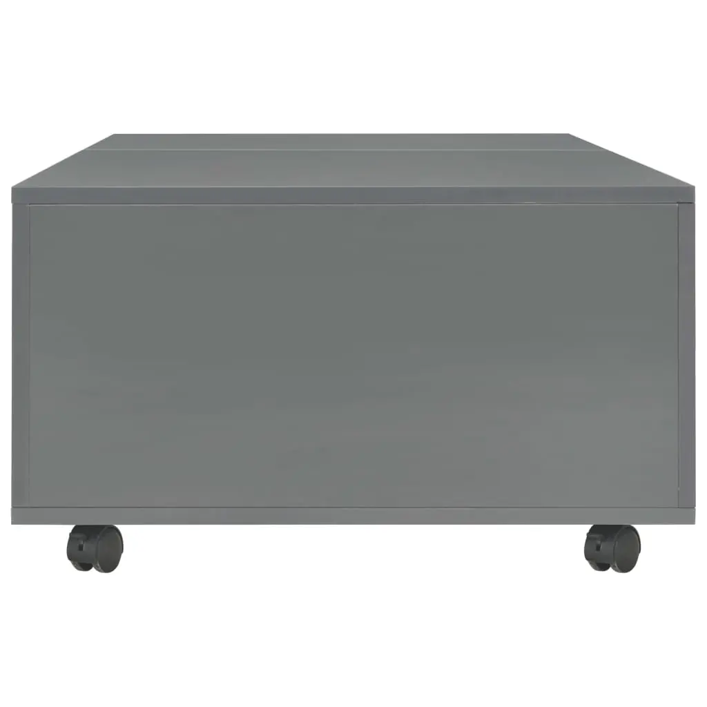 vidaXL Coffee Table High Gloss Grey 120x60x35 cm