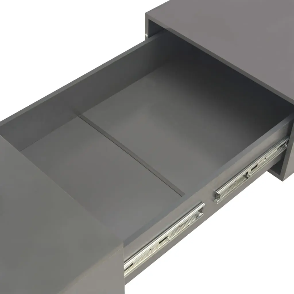 vidaXL Coffee Table High Gloss Grey 120x60x35 cm