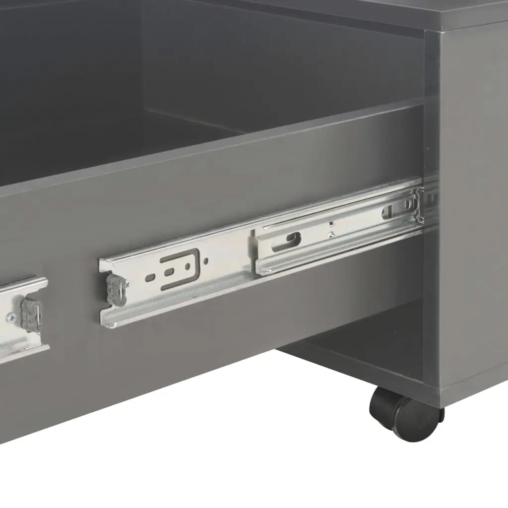 vidaXL Coffee Table High Gloss Grey 120x60x35 cm
