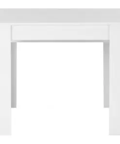 vidaXL Extendable Dining Table High Gloss White 175x90x75 cm