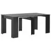 vidaXL Extendable Dining Table High Gloss Black 175x90x75 cm vidaXL Extendable Dining Table High Gloss Black 175x90x75 cm