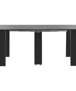 vidaXL Extendable Dining Table High Gloss Black 175x90x75 cm