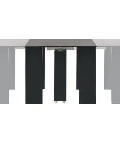 vidaXL Extendable Dining Table High Gloss Black 175x90x75 cm