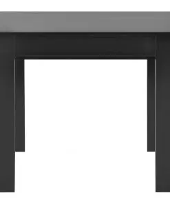 vidaXL Extendable Dining Table High Gloss Black 175x90x75 cm