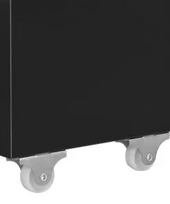 vidaXL Extendable Dining Table High Gloss Black 175x90x75 cm