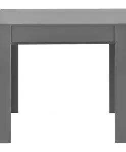 vidaXL Extendable Dining Table High Gloss Grey 175x90x75 cm