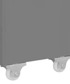 vidaXL Extendable Dining Table High Gloss Grey 175x90x75 cm