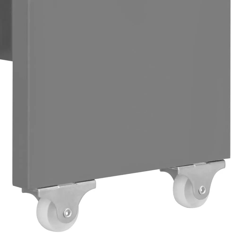 vidaXL Extendable Dining Table High Gloss Grey 175x90x75 cm