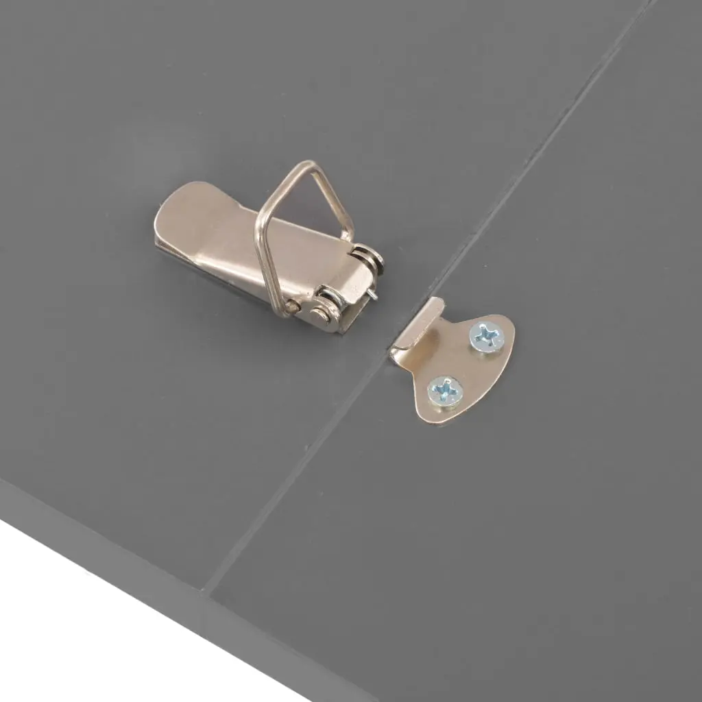 vidaXL Extendable Dining Table High Gloss Grey 175x90x75 cm