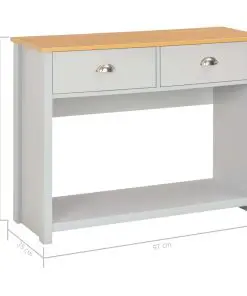 vidaXL Console Table Grey 97x35x76 cm