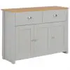 vidaXL Sideboard Grey 112x35x81 cm