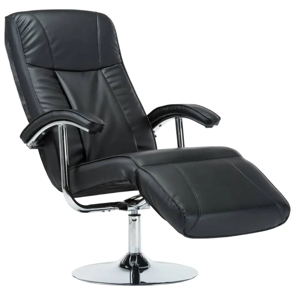 vidaXL TV Armchair Black Faux Leather
