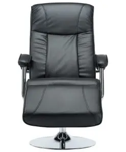 vidaXL TV Armchair Black Faux Leather