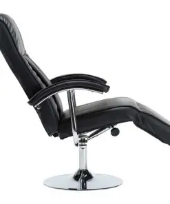 vidaXL TV Armchair Black Faux Leather
