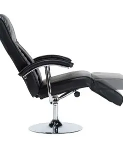 vidaXL TV Armchair Black Faux Leather