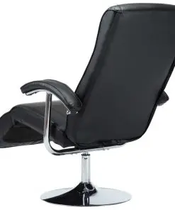 vidaXL TV Armchair Black Faux Leather