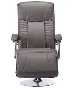 vidaXL TV Armchair Grey Faux Leather